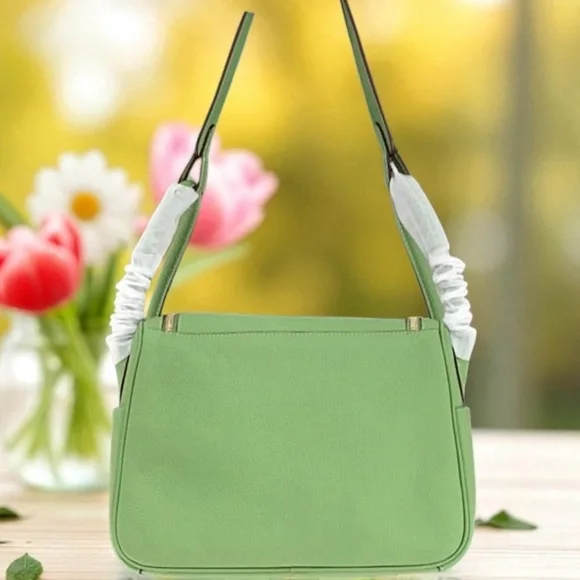 New Fruit Green Leather Women's Shoulder Hand Bag 26CM With Dust Cover And Box